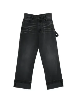 Sacai ベルテッド ジーンズ | ブラック | FARFETCH JP