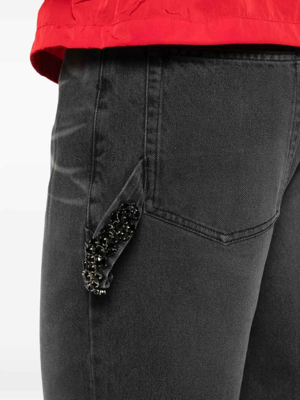 Simone Rocha Jeans met omgeslagen pijpen Zwart