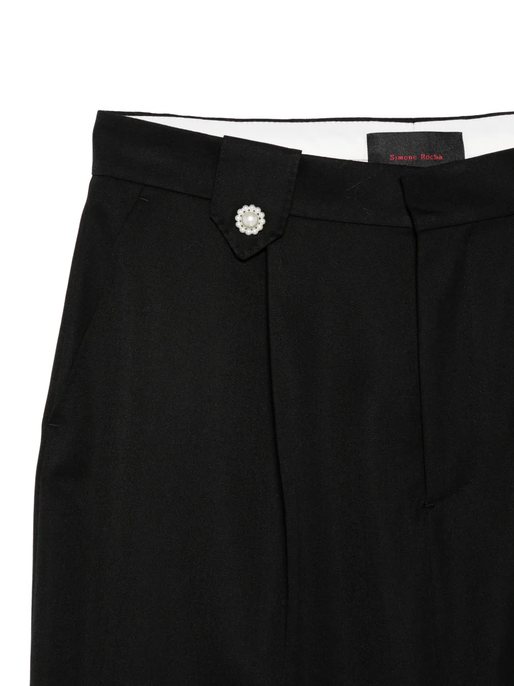 button pleated shorts