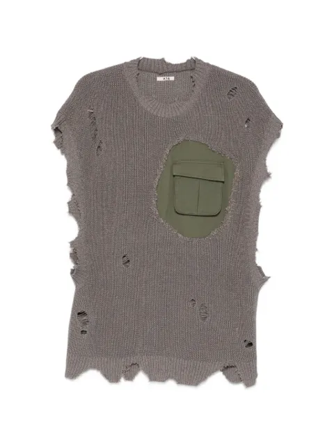 KHOKI distressed pocket T-shirt 