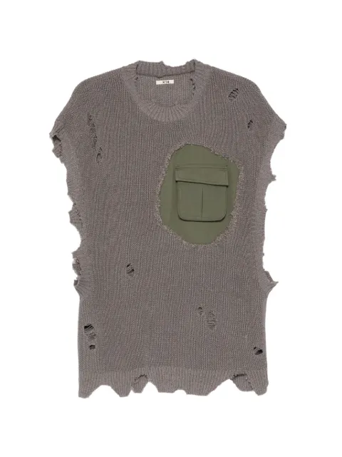KHOKI distressed pocket T-shirt 