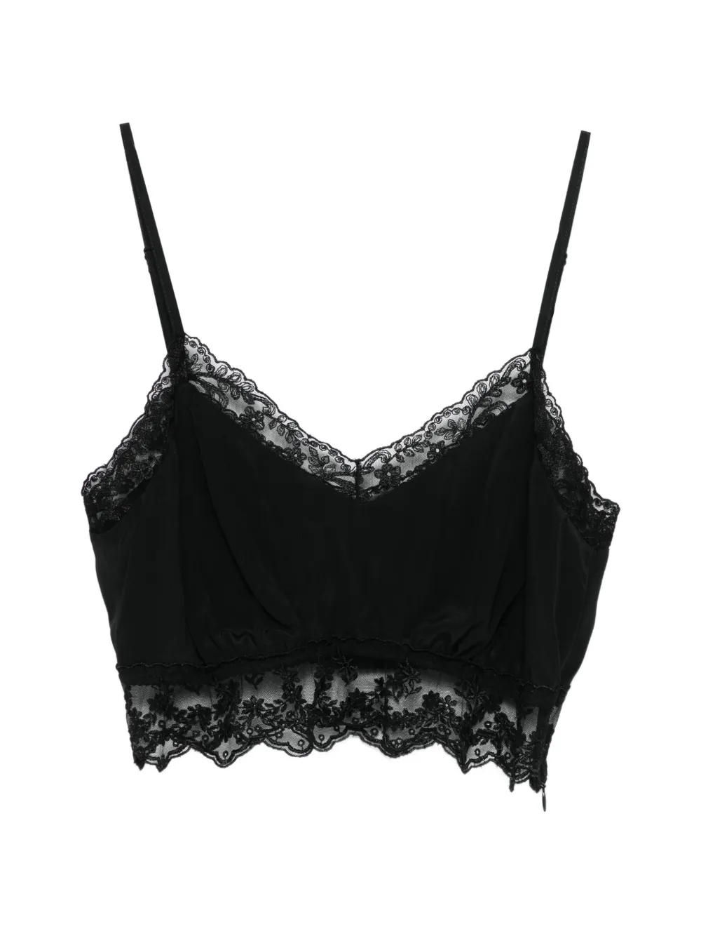 Simone Rocha lace-trim top - Nero