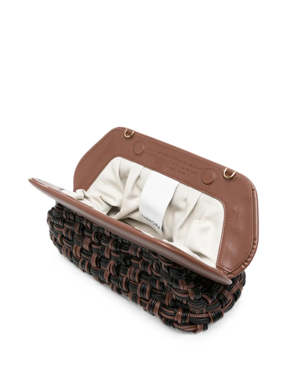 Themoirè Bios clutch Bruin