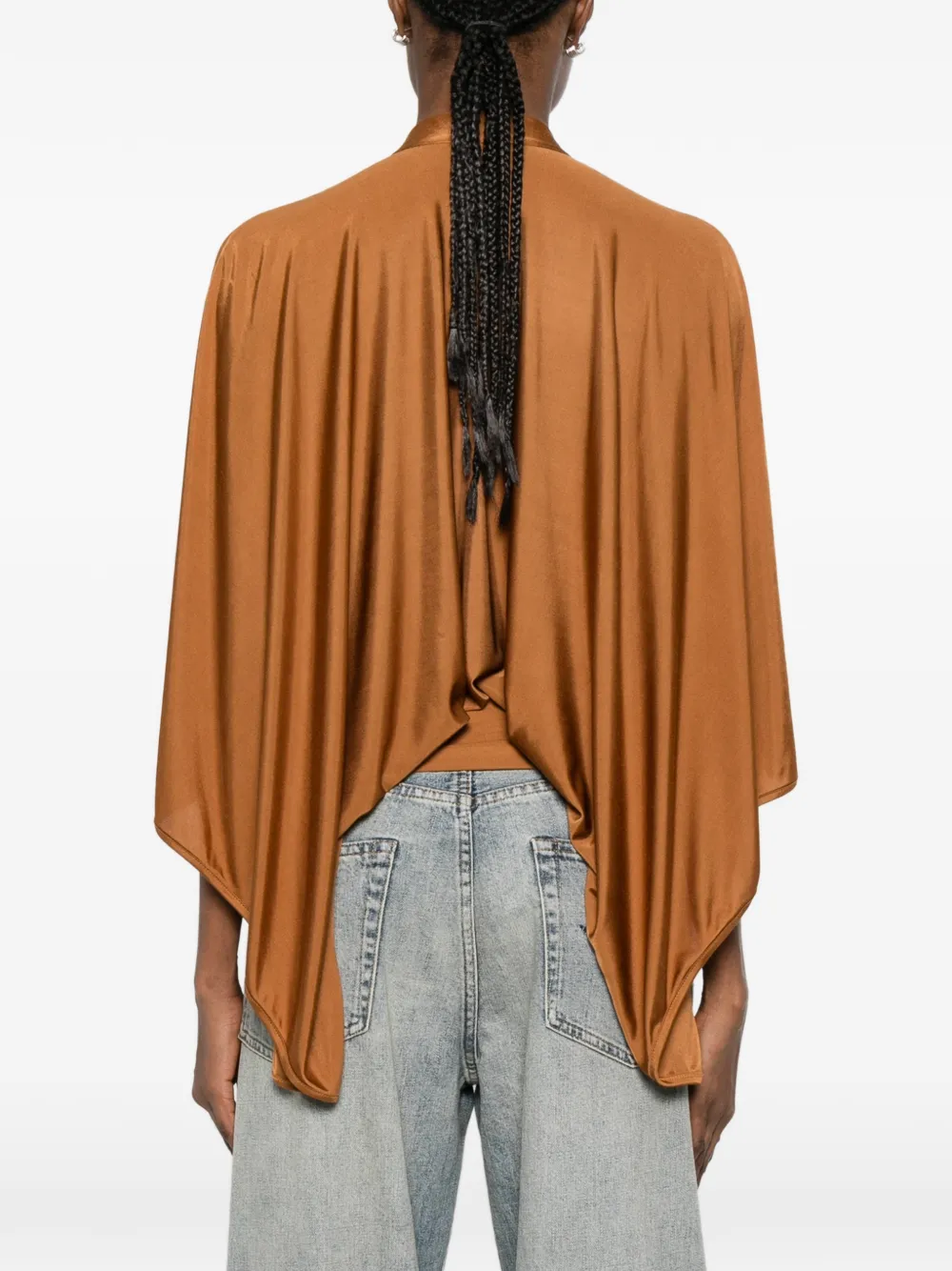 Rick Owens Lilies Blouse met geknoopt detail Bruin