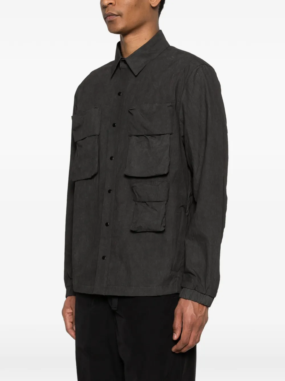  Jg1 Multiple-pockets Jacket - Black 