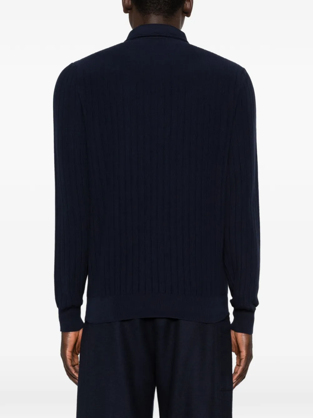 Lardini Geribbeld poloshirt Blauw