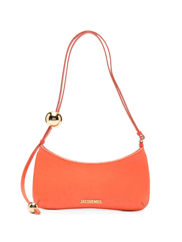 Jacquemus Bisou Perle Shoulder Bag in Orange
