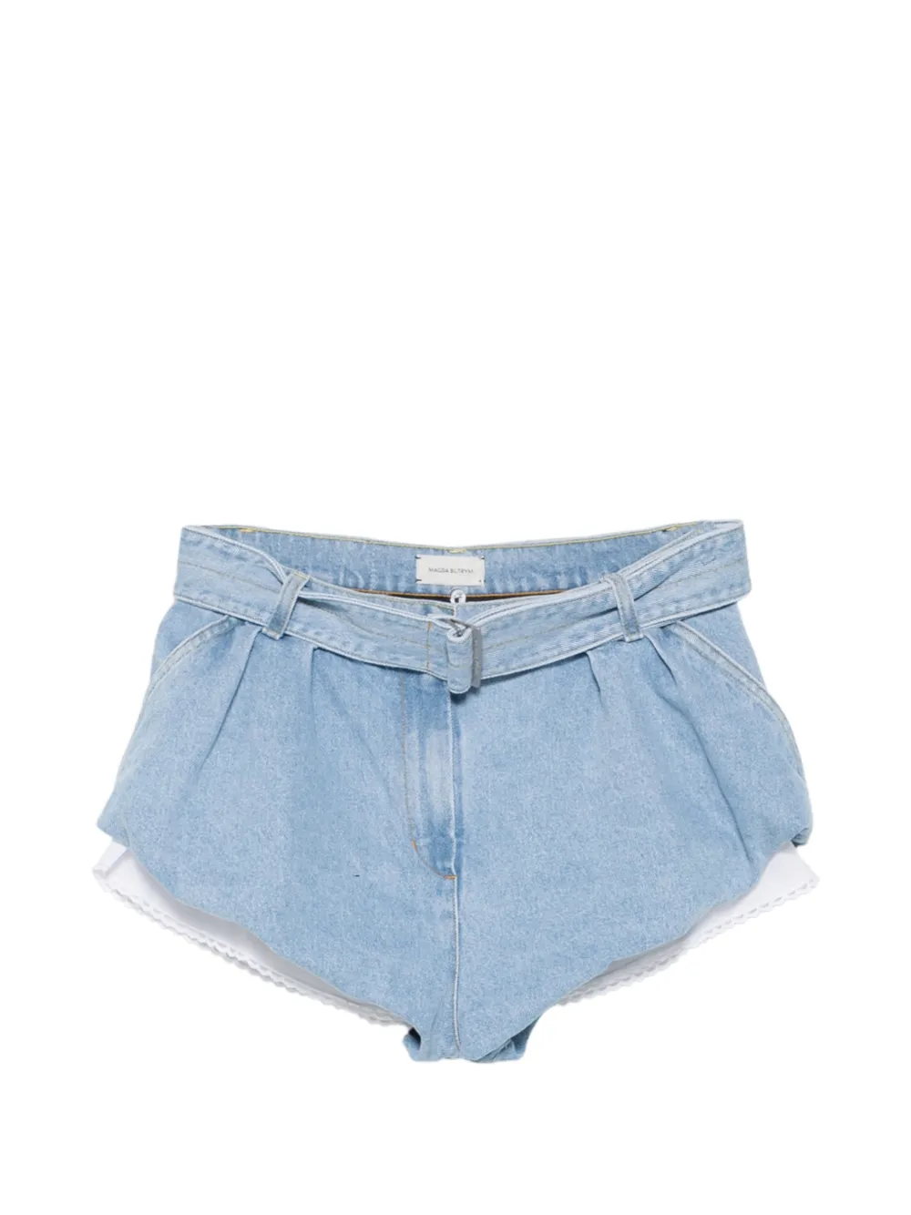 Magda Butrym belted shorts - Blu