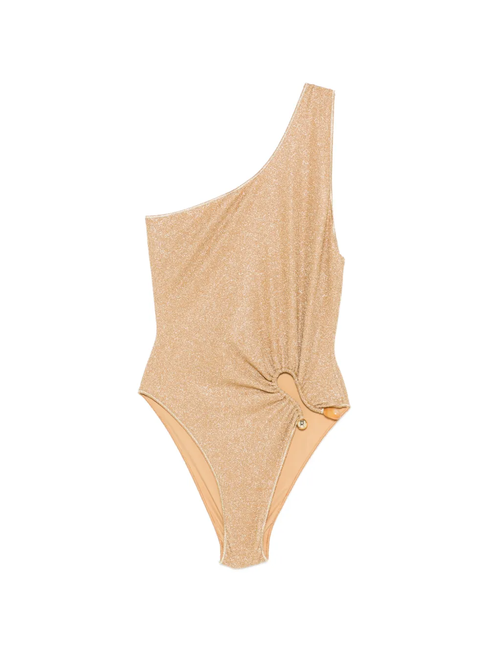 Oséree Lumière one-shoulder swimsuit - Gold