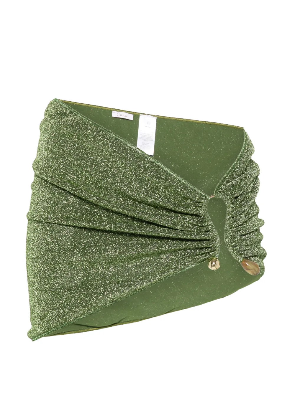 Oséree Lumière appliqué-detail mini skirt - Verde