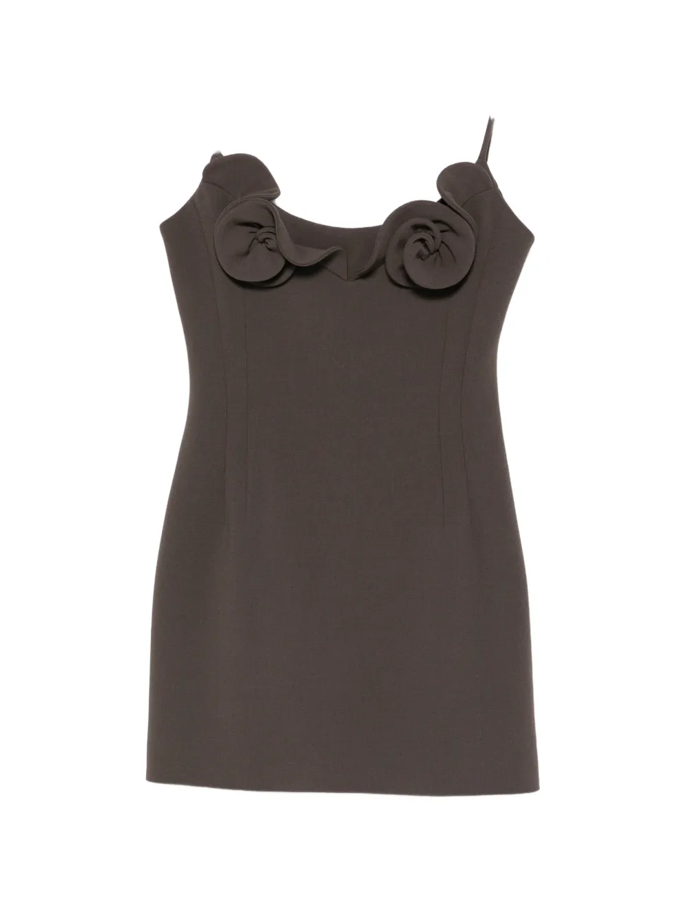 Magda Butrym floral-appliqué mini dress - Marrone