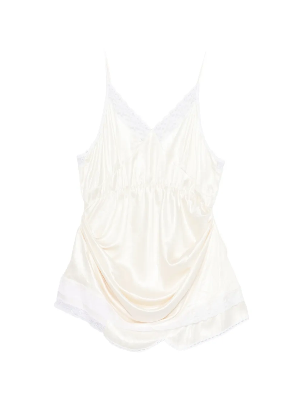 Magda Butrym lace-trim mini dress - Toni neutri