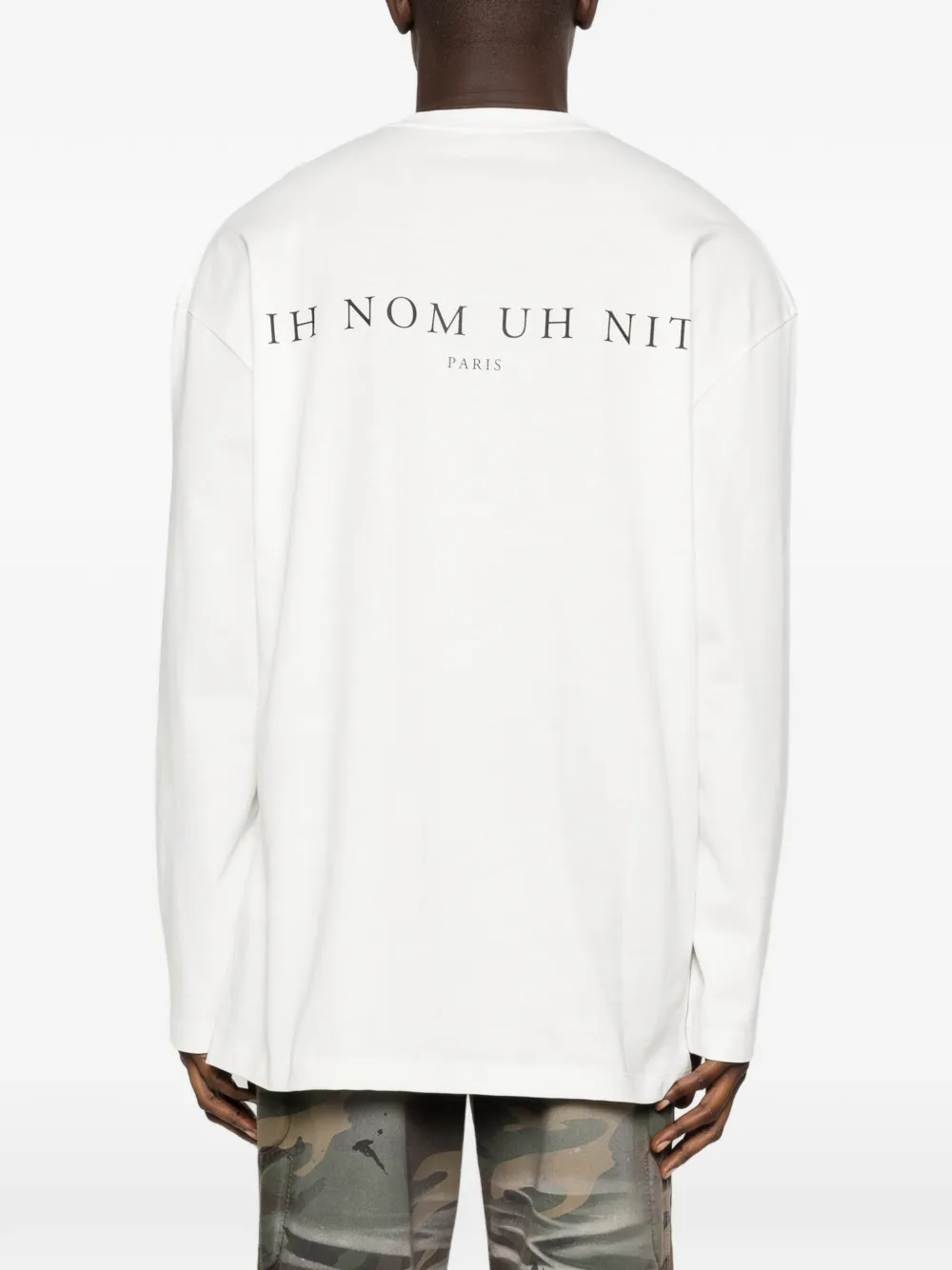 Ih Nom Uh Nit Mask Crosses sweater met ronde hals Wit