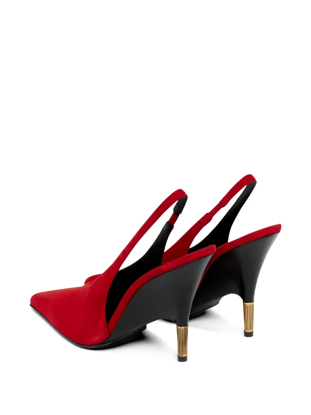 KHAITE Bella pointed-toe slingback pumps Rood