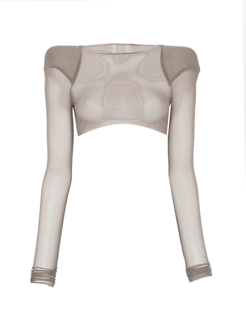 Rick Owens Helm structured-shoulder crop top - Grau