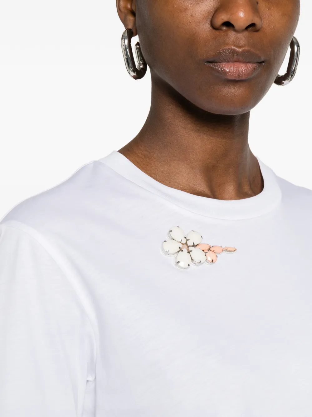 Simone Rocha T-shirt met patch Wit