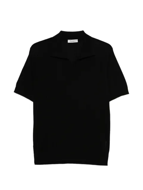 Kangra ribbed-knit polo-collar T-shirt