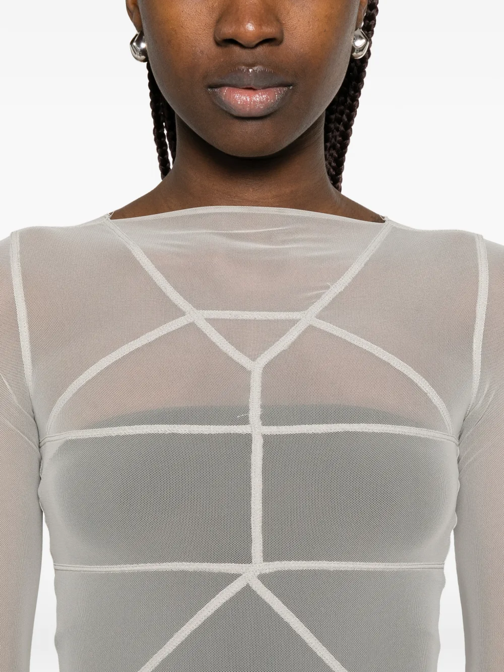 Rick Owens Temple maxi-jurk met vlakken Grijs