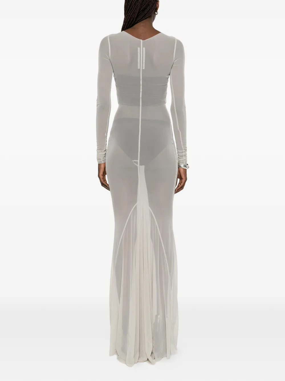 Rick Owens Temple maxi-jurk met vlakken Grijs