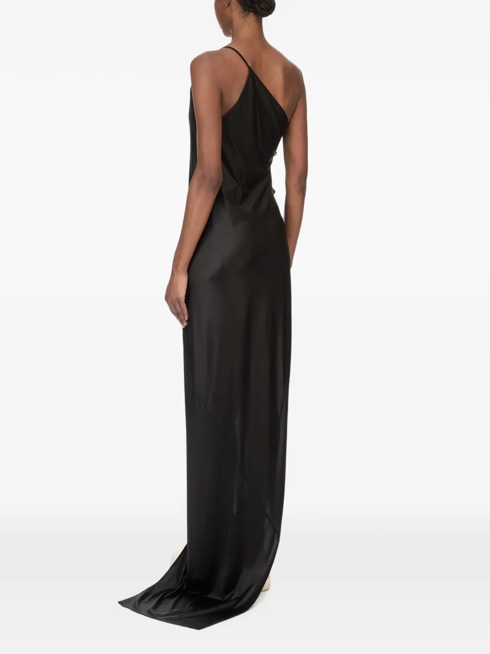 Rick Owens DRKSHDW Asymmetrische maxi-jurk Zwart