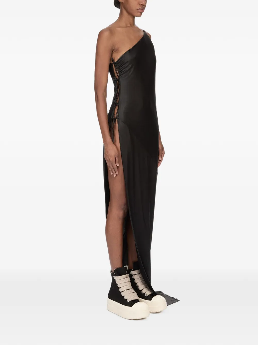 Rick Owens DRKSHDW Asymmetrische maxi-jurk Zwart