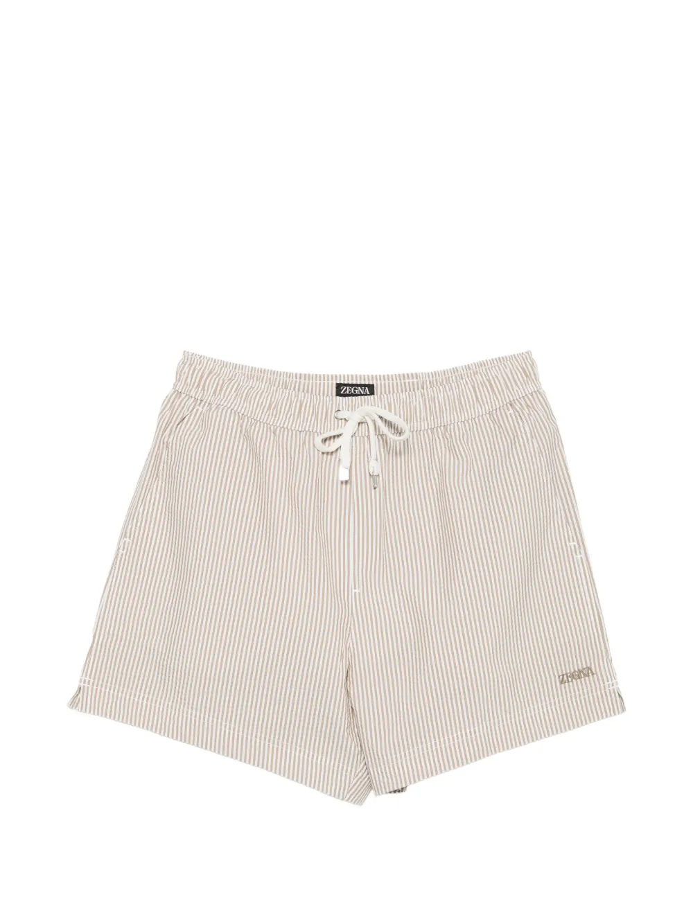 Zegna striped drawstring swim shorts - Nude