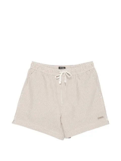 Zegna striped drawstring swim shorts