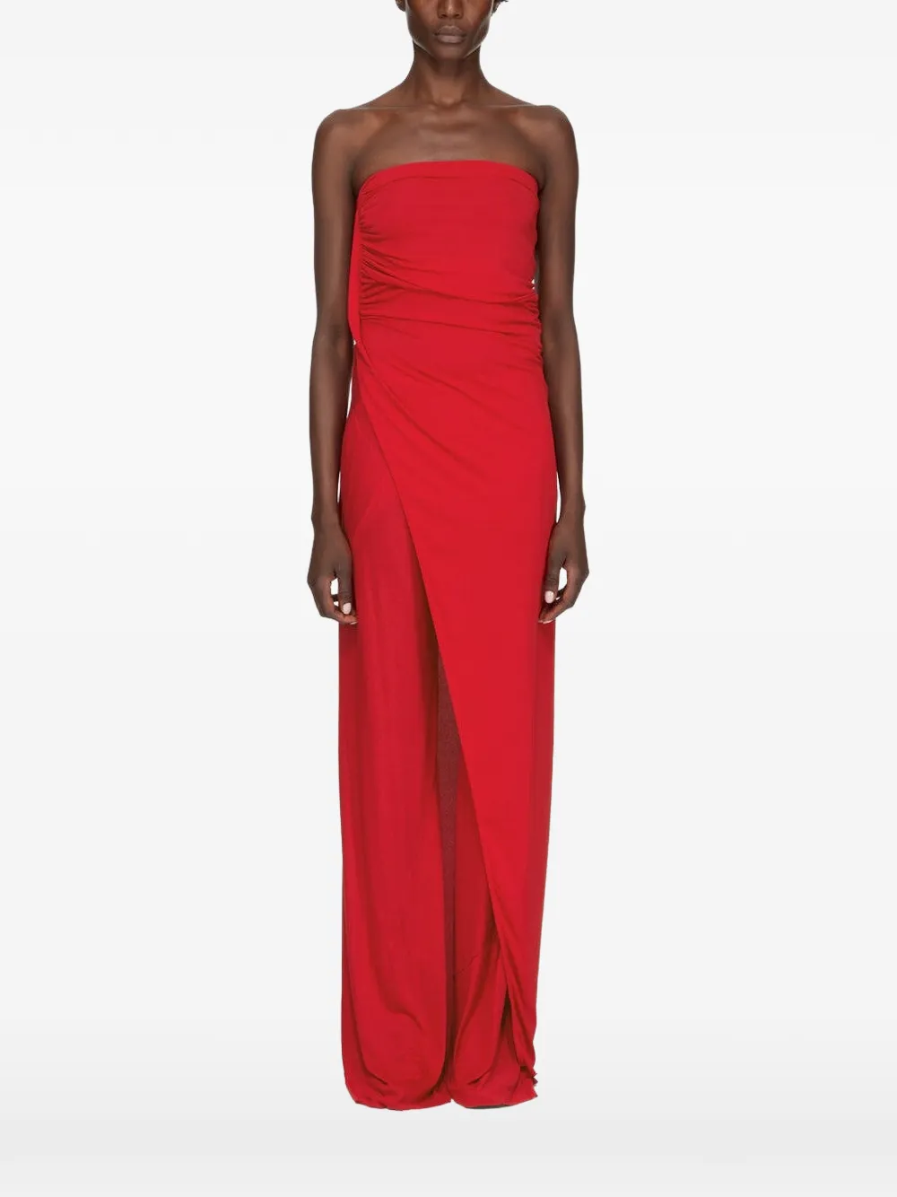 Rick Owens Lilies draped slit top - Rosso