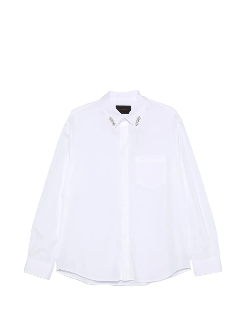Simone Rocha embellished-collar shirt - Bianco