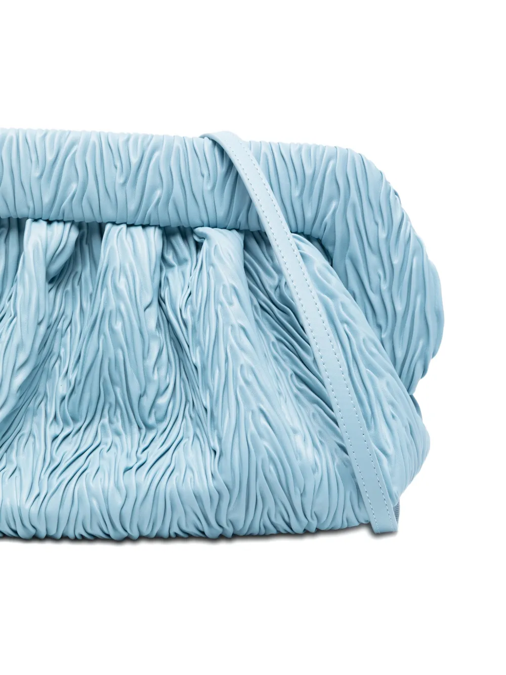Themoirè Bios clutch met ruches Blauw