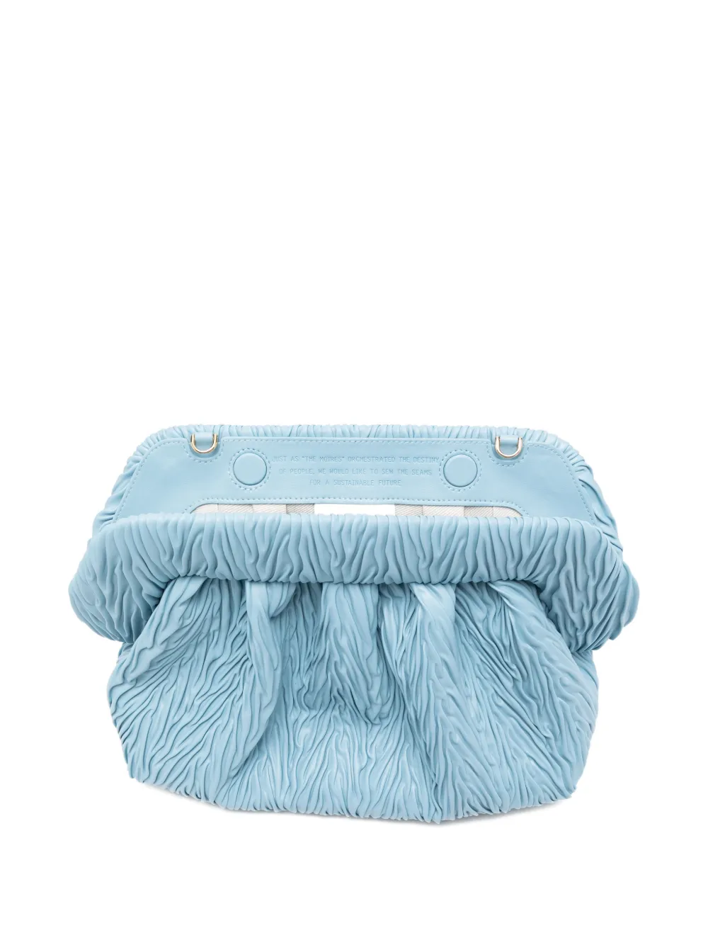 Themoirè Bios clutch met ruches Blauw