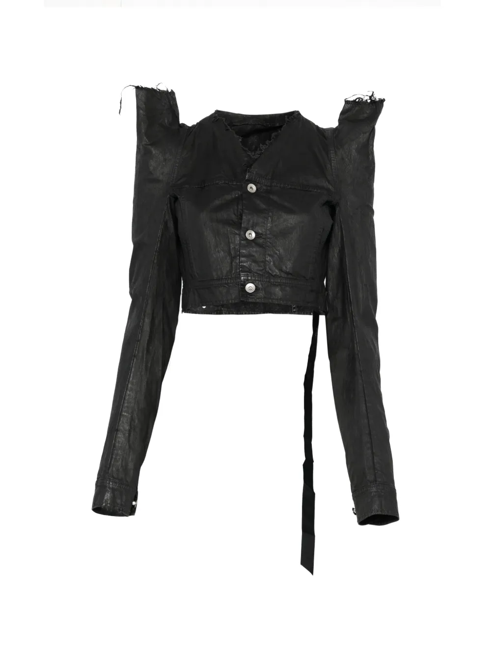 Rick Owens DRKSHDW Giacca con frange - Nero