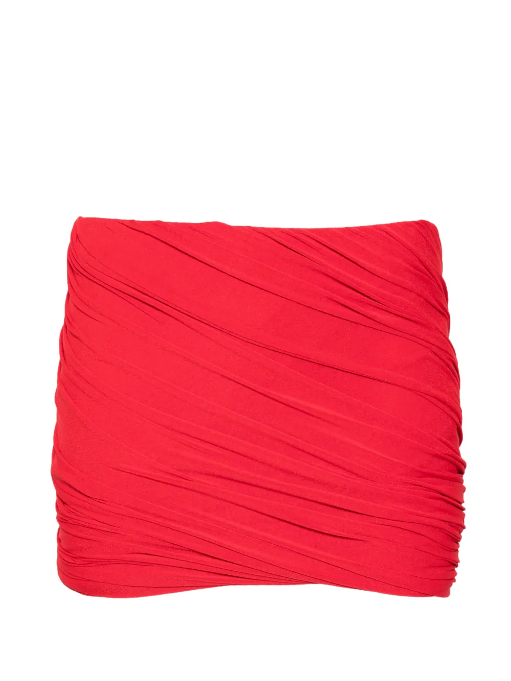 Rick Owens Lilies ruched mini fitted skirt - Rosso