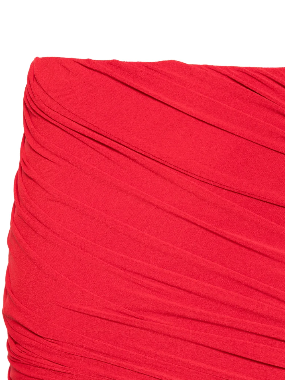  Rick Owens Lilies Ruched Mini Fitted Skirt - Red 