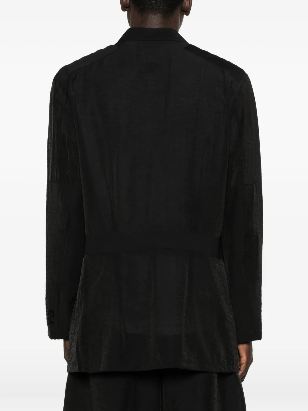 Y-3 Blazer met zak en knoop Zwart