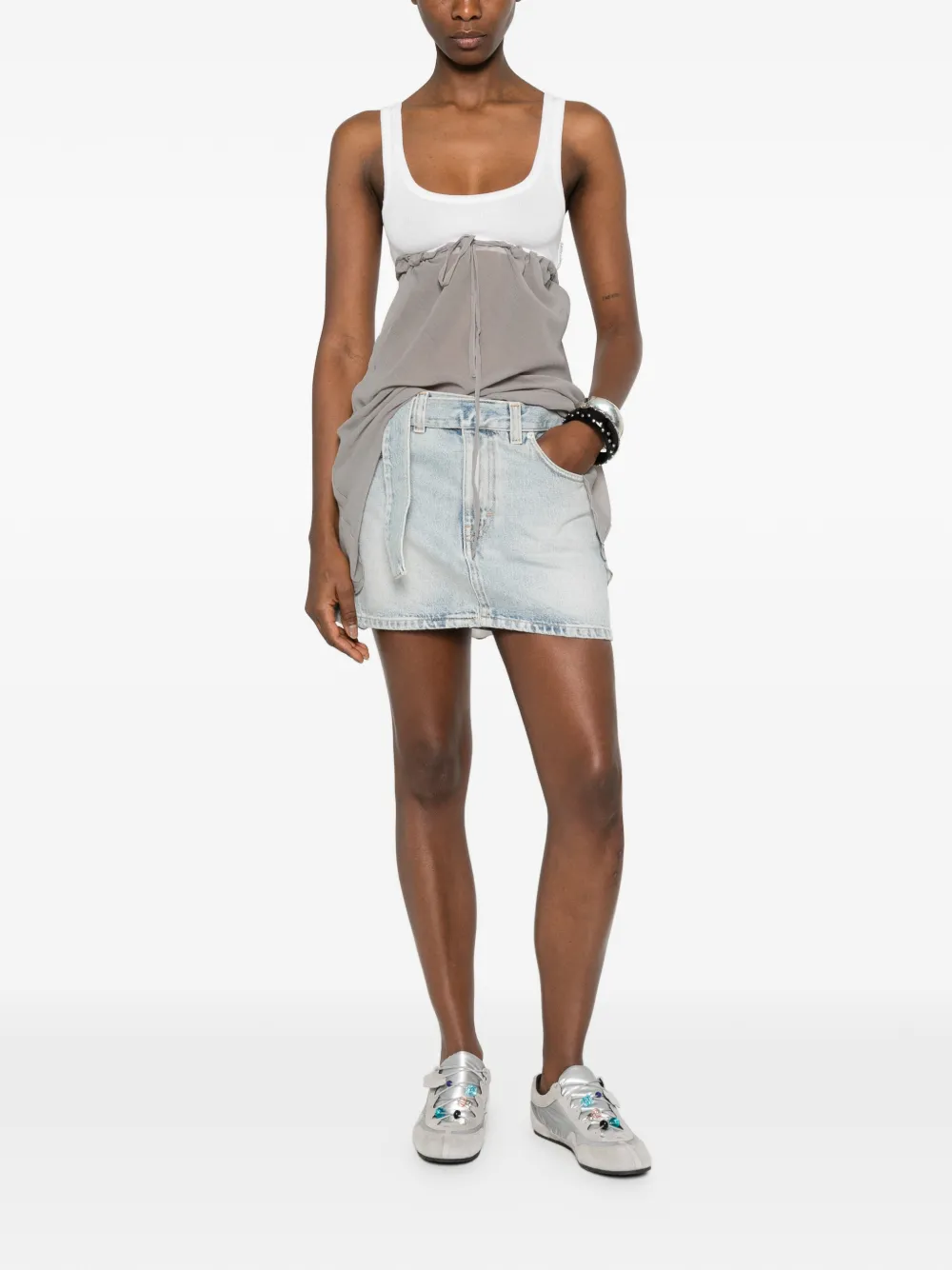 Haikure Tyra Celestial rok met ceintuur Blauw
