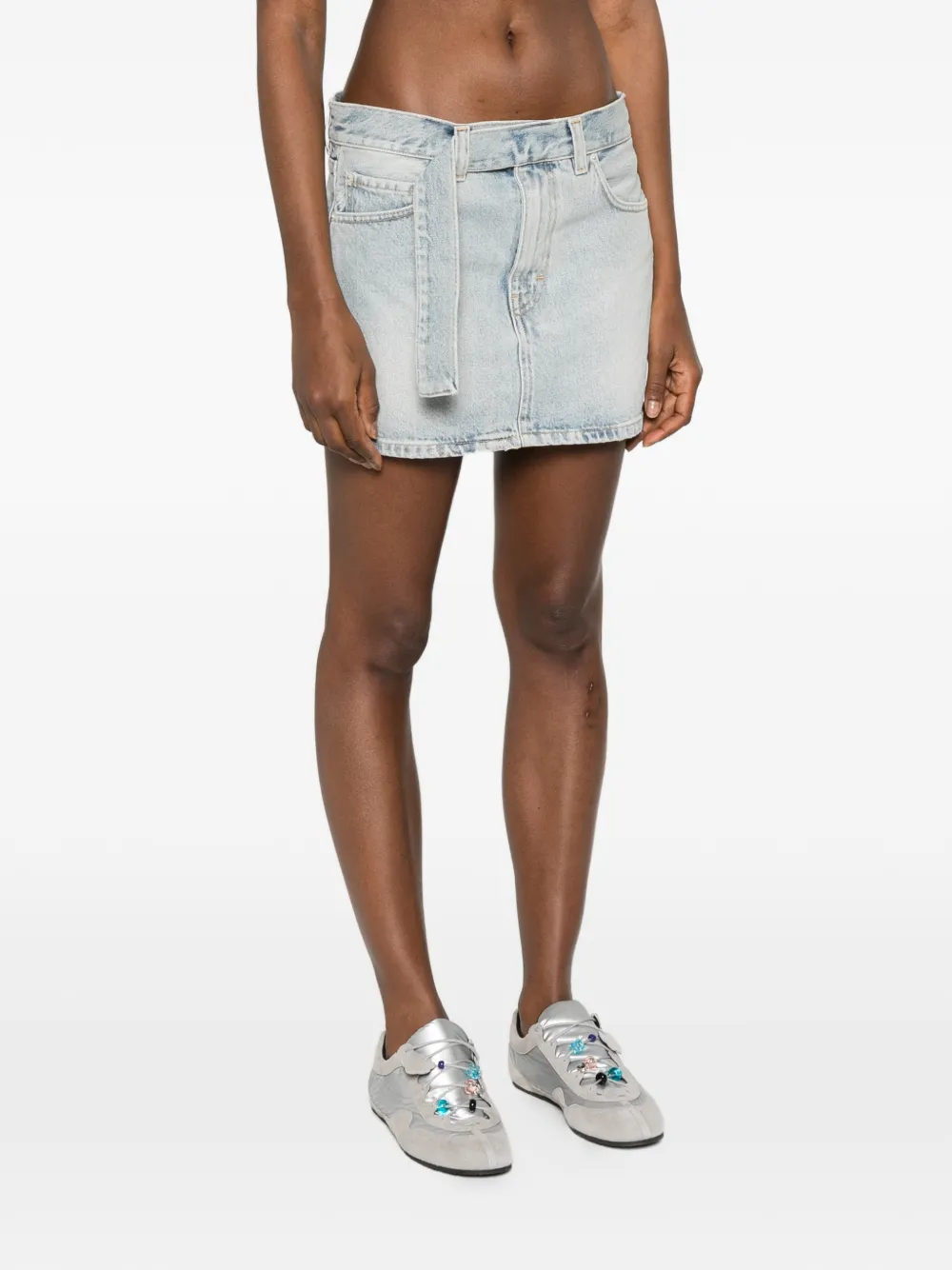 Haikure Tyra Celestial rok met ceintuur Blauw
