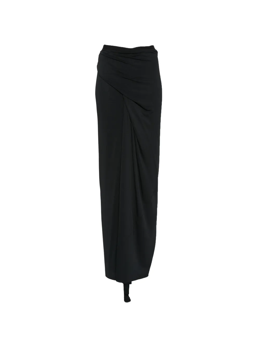 Rick Owens Lilies draped asymmetric skirt - Nero