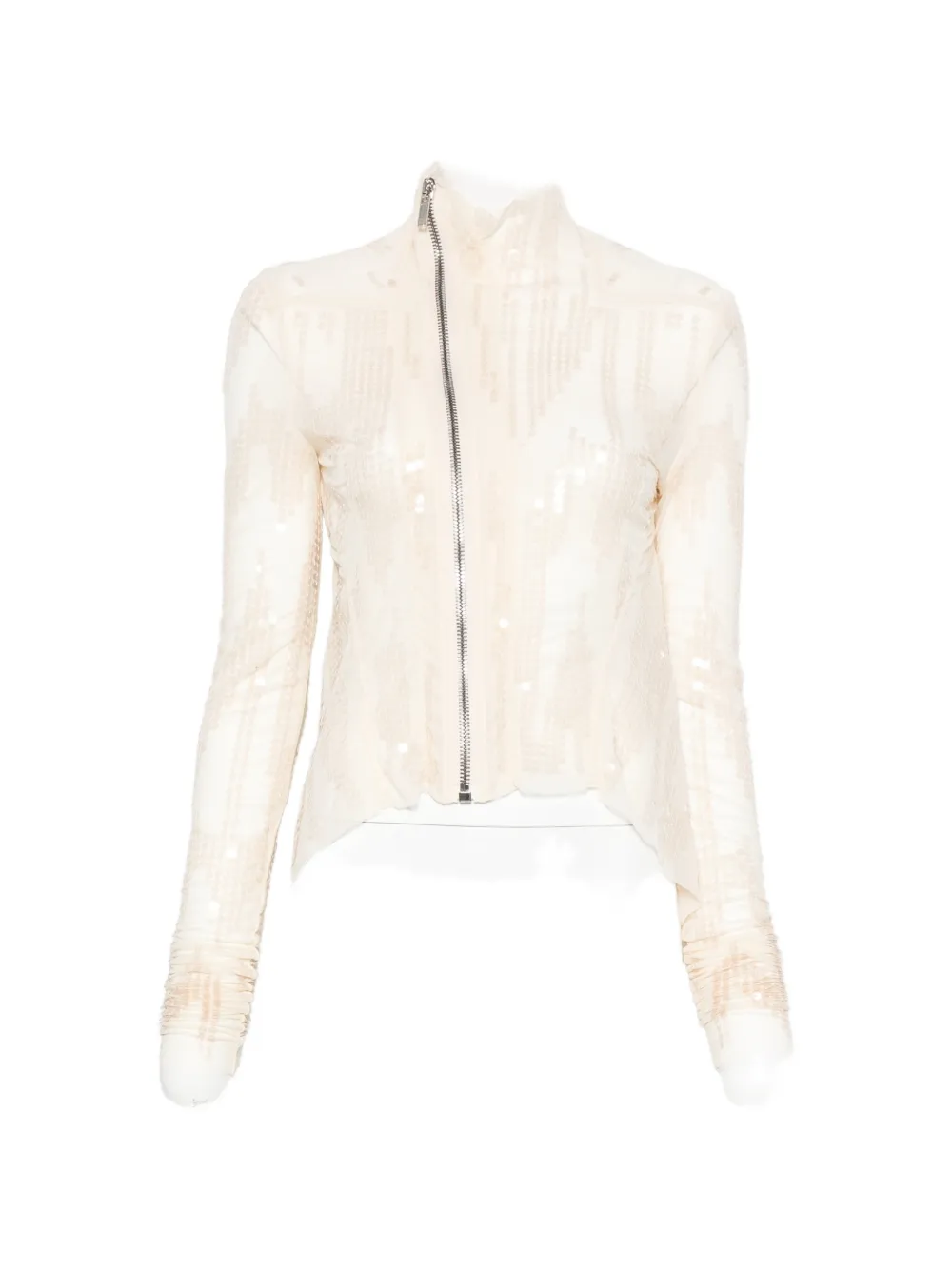 Rick Owens Lilies sequin-embellished sheer jacket - Toni neutri