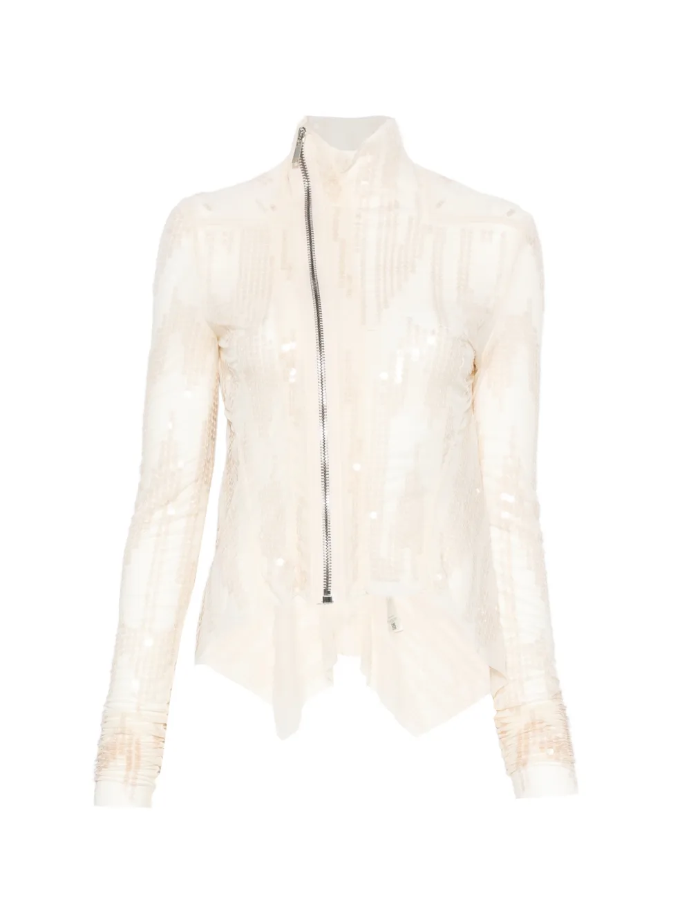 Rick Owens Lilies sequin-embellished sheer jacket - Toni neutri