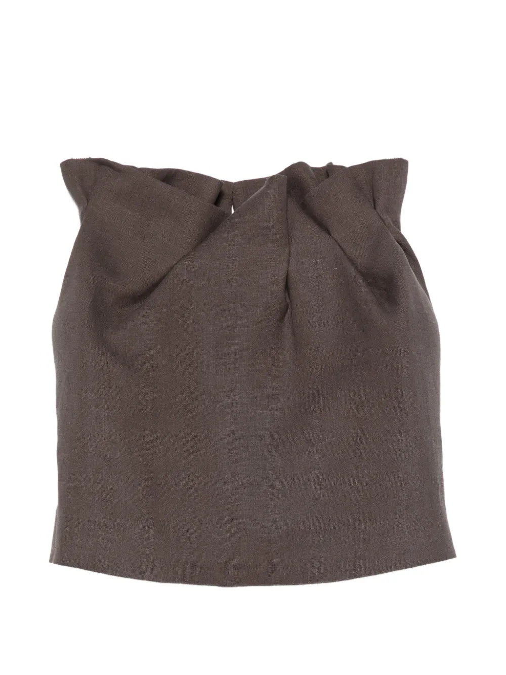 Magda Butrym paperbag-waist skirt - Marrone