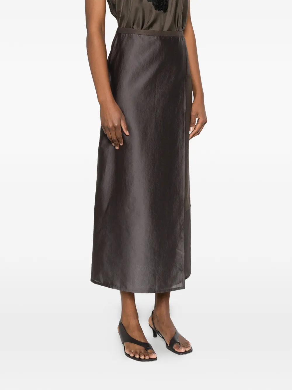  R2w Amora Colour-block Midi Skirt - Grey 