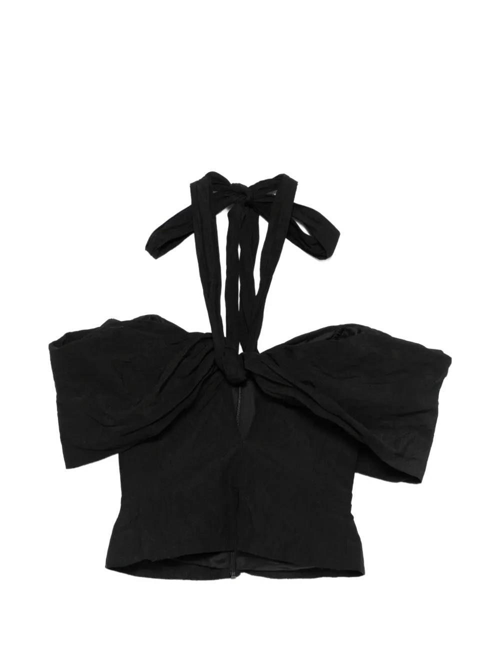 Magda Butrym tie-neck blouse - Nero