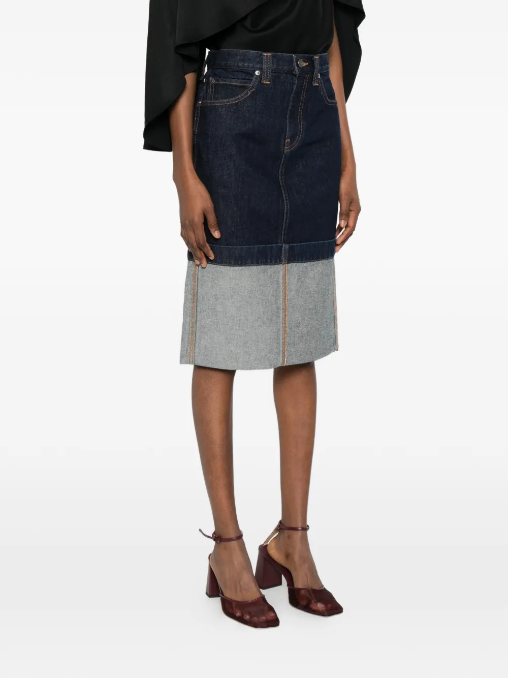 KHAITE Kilian rok Blauw