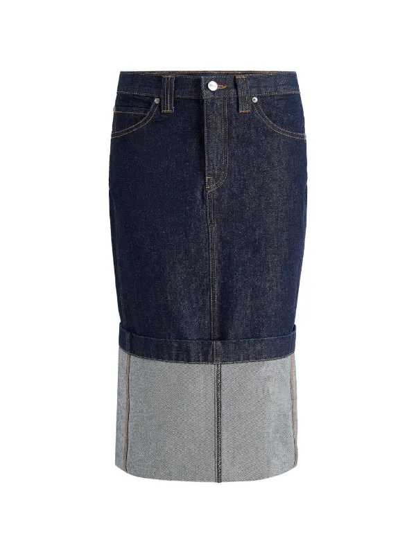 Khaite Kilian Skirt in Blue