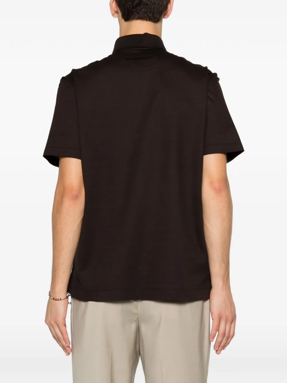 Zegna Poloshirt met korte mouwen Bruin