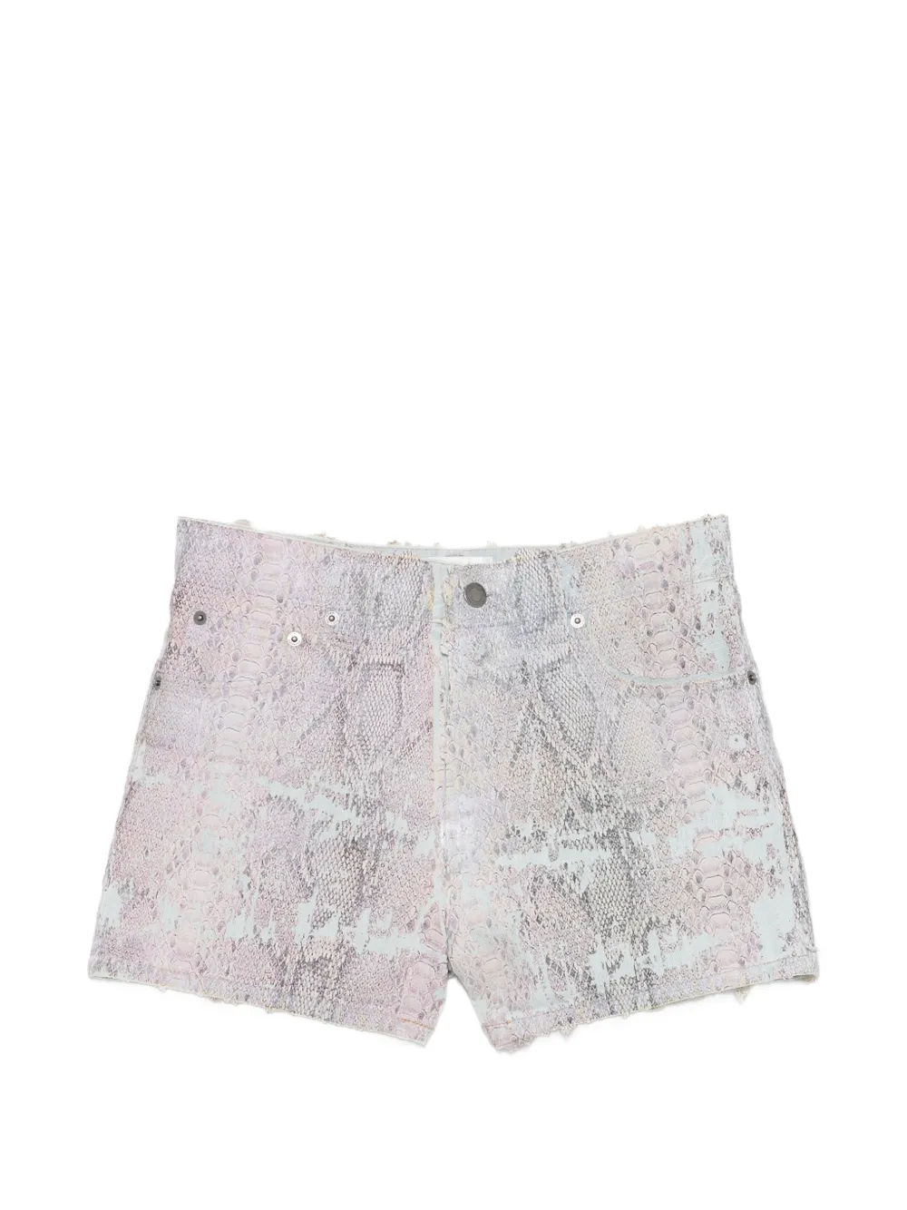 Haikure Brit Snake denim shorts - Blu