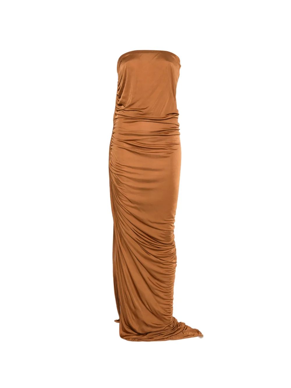 Rick Owens Lilies draped maxi dress - Marrone