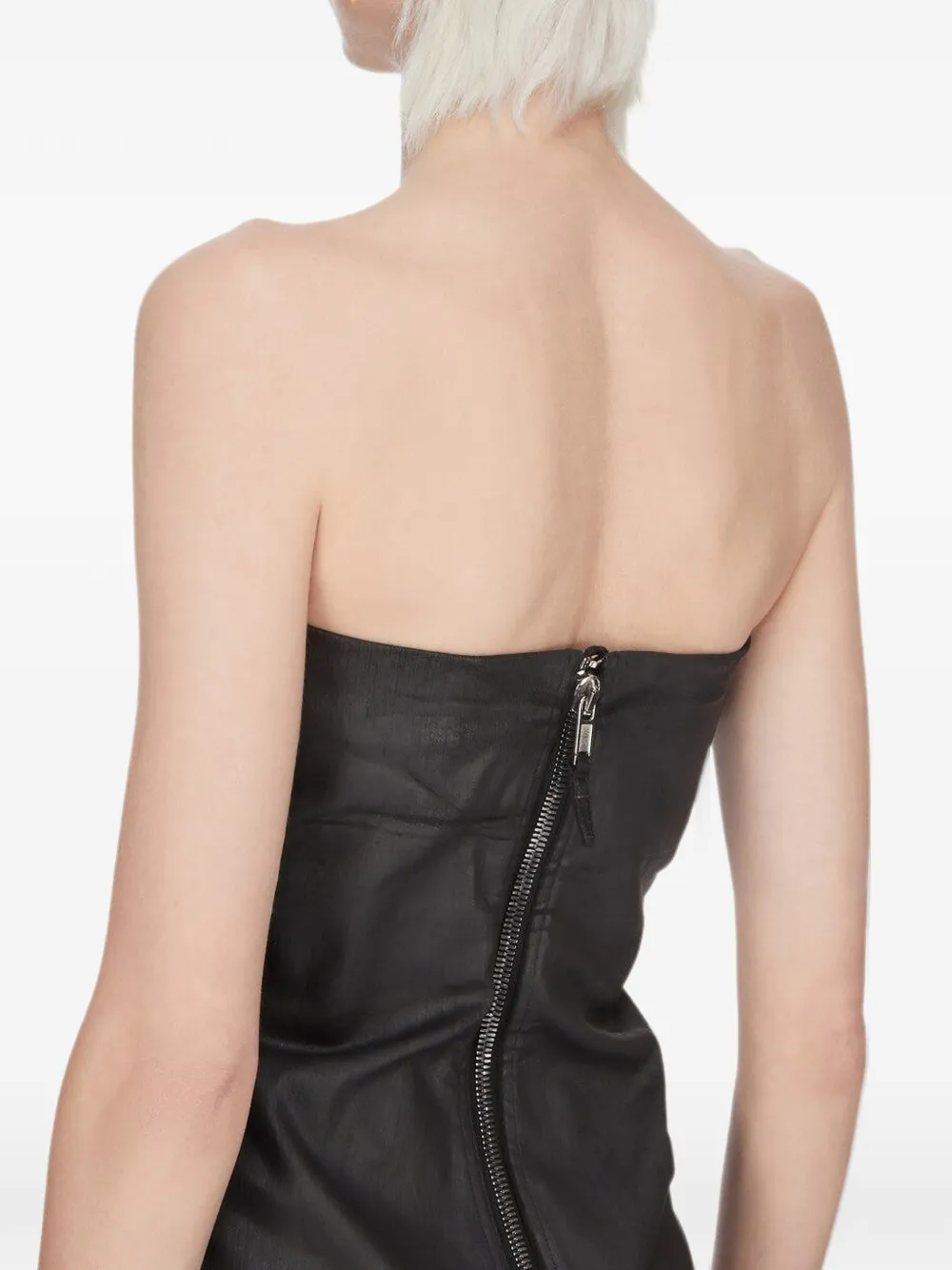 Rick Owens DRKSHDW Sliced Rustier maxi-jurk met rits Zwart