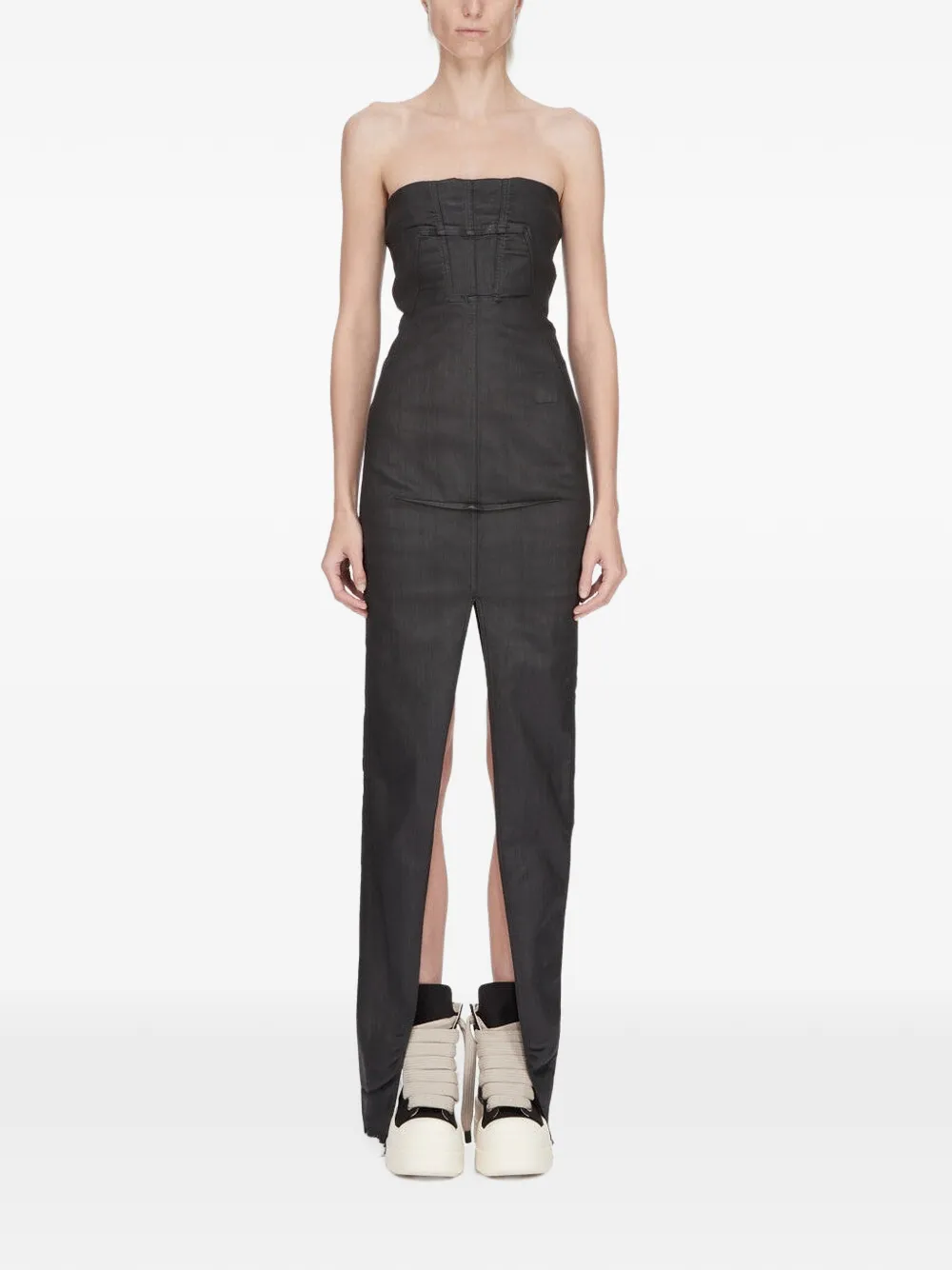 Rick Owens DRKSHDW Sliced Rustier zip-up maxi dress - Black